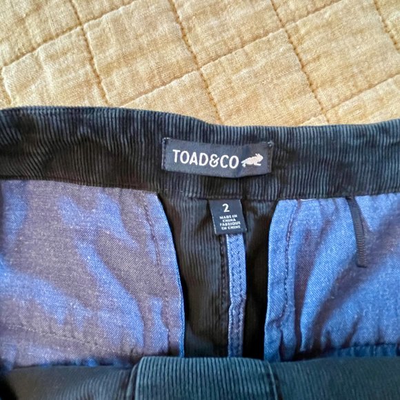 Toad & Co Corduroy Black Skirt Sz 2 - Picture 6 of 7